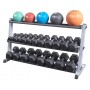 Body Solid ball rack for dumbbell stand horizontal, wide (GMRT6) Dumbbell and disc rack - 3