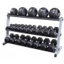 Body Solid ball rack for dumbbell stand horizontal, wide (GMRT6) Dumbbell and disc rack - 4