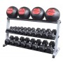 Body Solid ball rack for dumbbell stand horizontal, wide (GMRT6) Dumbbell and disc rack - 5