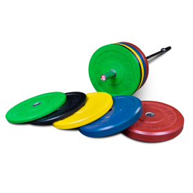 Body Solid Rubber Bumper Plates 51mm coloured (OBPXCK) Weight plates and weights - 1