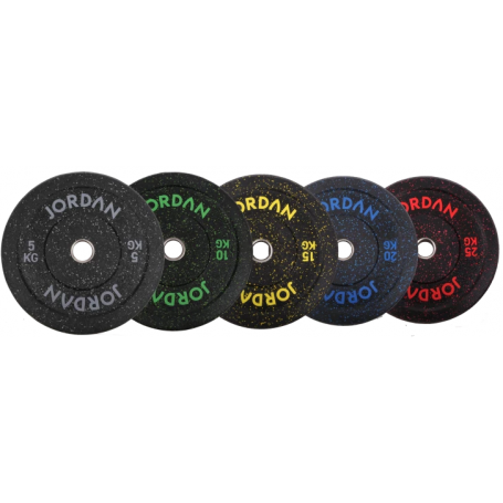 Jordan High Grade Rubber Bumper Plates 51mm, black-spotted (JLFRCTP) Weight Plates and Weights - 1