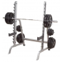 Set offer - Body Solid Rack GPR370 with training bench GFID31 and leg/bicep section and 135kg barbell set and SZ curl bar