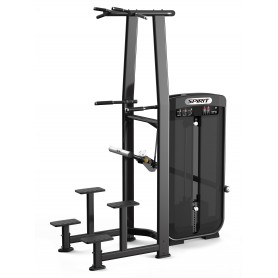 Spirit Fitness Commercial Assisted Chin/Dip (SP-3517) stations individuelles poids enfichable - 2