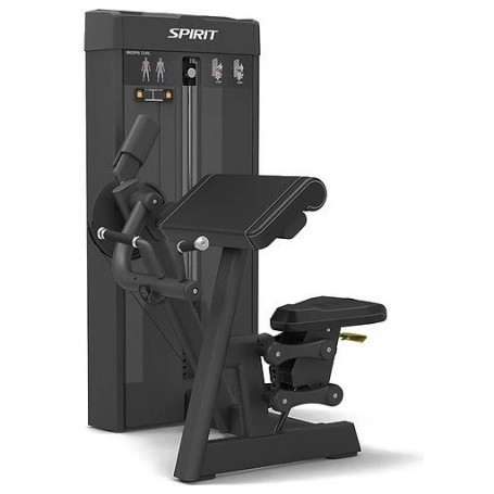 Spirit Fitness Commercial Seated Bicep Curl (SP-4307) stations individuelles poids enfichable - 1