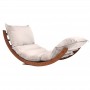 Fitwood Rocking Lounger Outdoor LAAKSO brown with OHRA cushion and wedges Kids, Fun and Outdoor - 1
