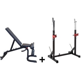 Set offer - Body Solid training bench GFID31B with barbell rack...