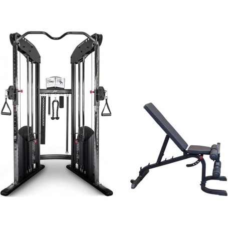 BodyCraft HFT Home Functional Trainer including Body Solid Universal Bench GFID31 Multistations - 1