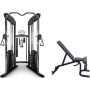 BodyCraft HFT Home Functional Trainer including Body Solid Universal Bench GFID31 Multistations - 1