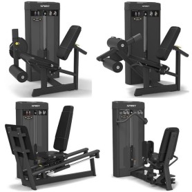 Spirit Fitness Commercial "LEG SET" mit 4 Maschinen Einzelstationen Steckgewicht - 1